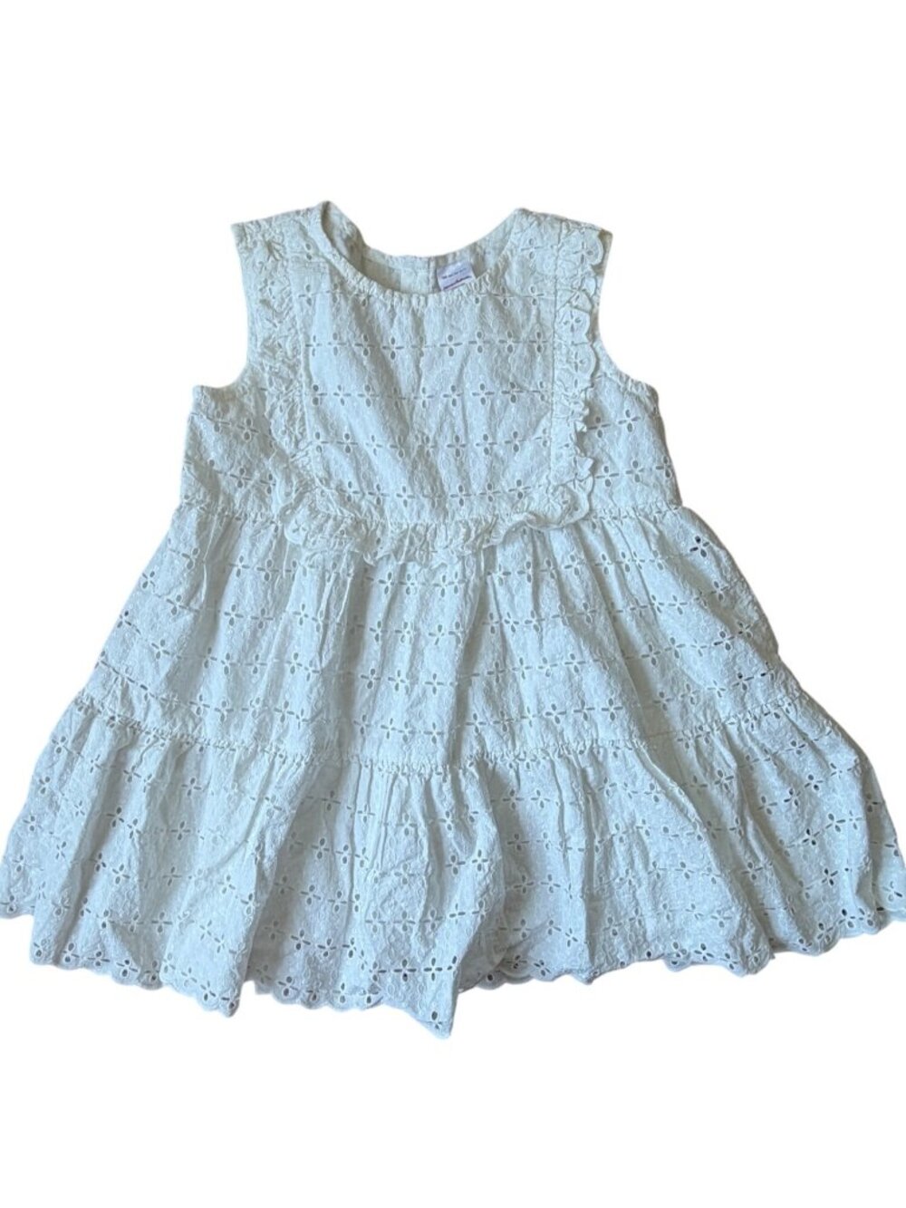 Hanna Andersson Eyelet Tiered Ruffle Party Summer Dress Girls 160 cm 14-16